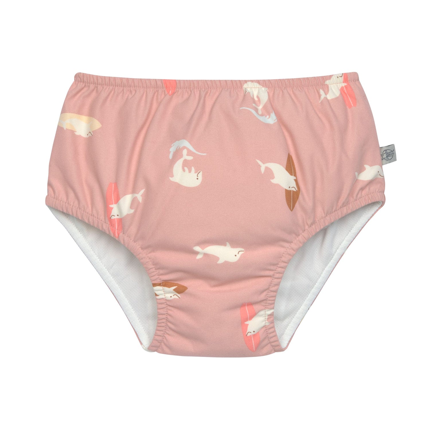 Maillot de bain couche bébé - Dauphin/pêche (tailles