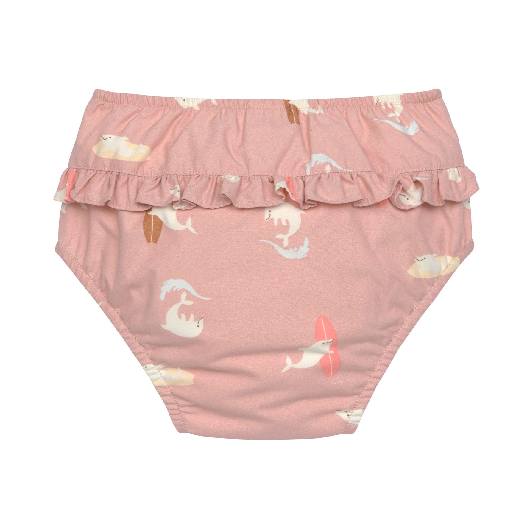 Maillot de bain couche bébé - Dauphin/pêche (tailles