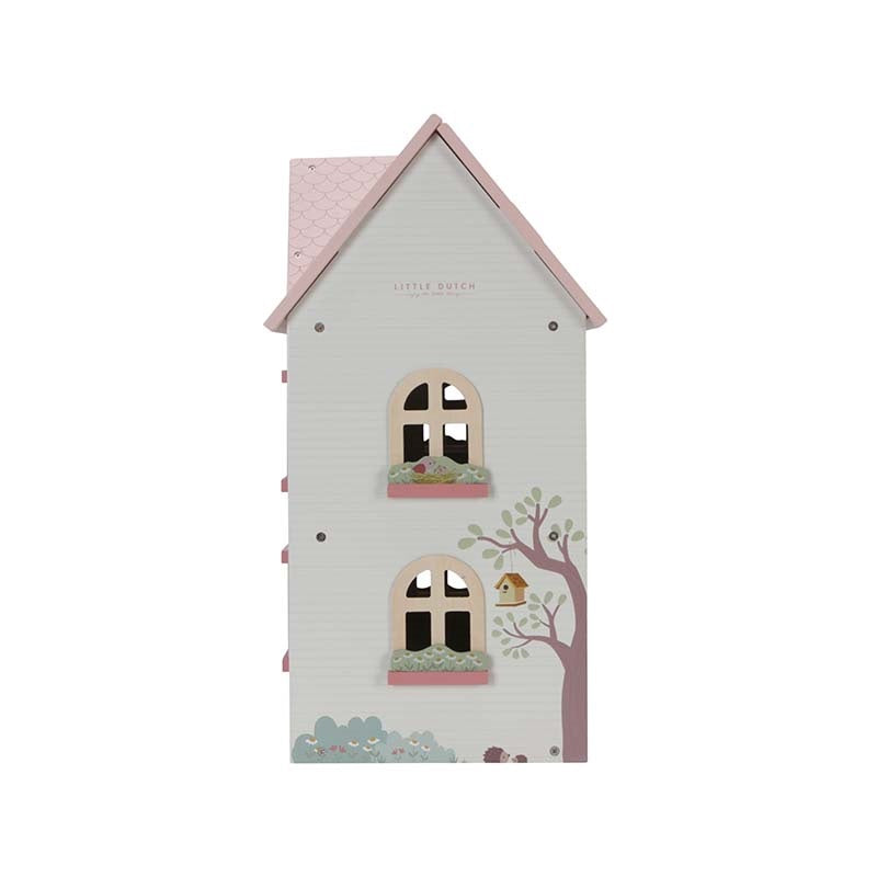Maison de poupée en bois rose - Toys