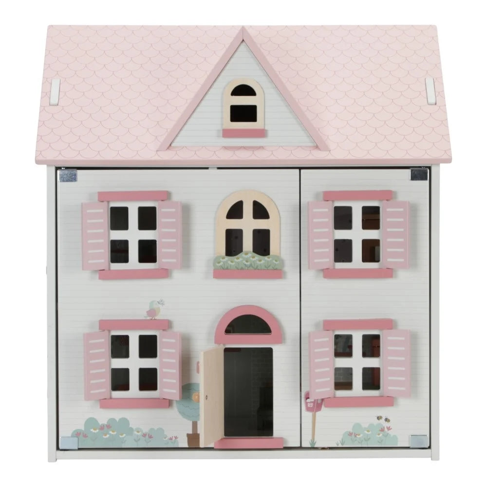 Maison de poupée en bois rose - Toys