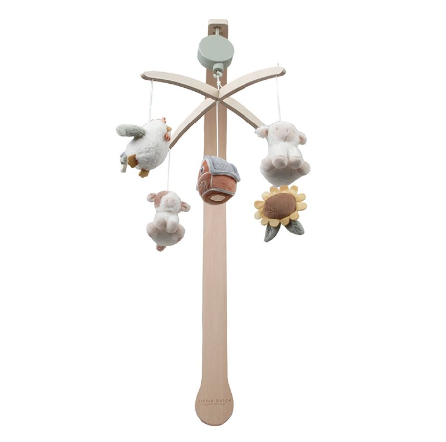 Mobile musical en bois Little Farm - mobile musicale