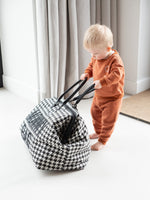 Mommy Bag Pied De Poule - Noir - Sac à langer