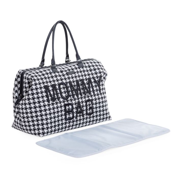 Mommy Bag Pied De Poule - Noir - Sac à langer
