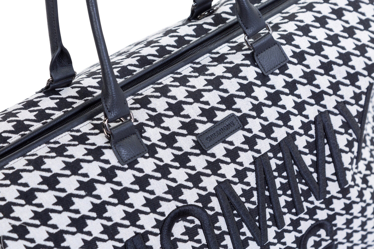 Mommy Bag Pied De Poule - Noir - Sac à langer