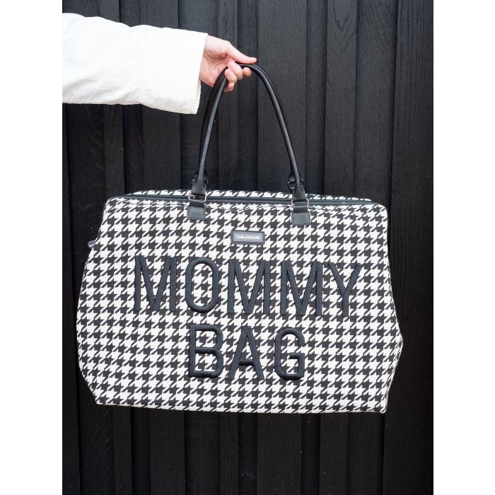 Mommy Bag Pied De Poule - Noir - Sac à langer