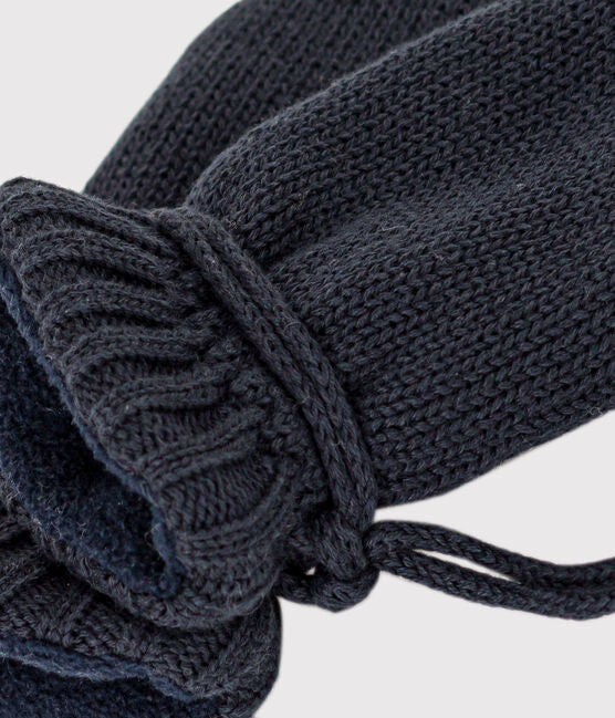 Moufle bébé doublé en polaire recyclée - bonnet