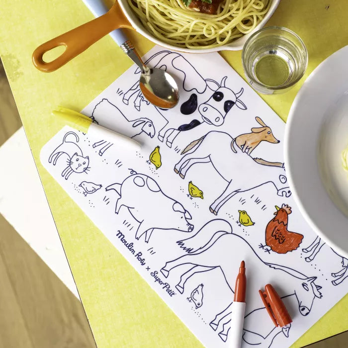 Mini set en silicone à colorier + 4 crayons