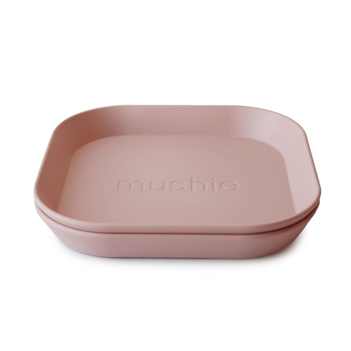 Mushie Plates Square (verschiedene Farben) – Blush
