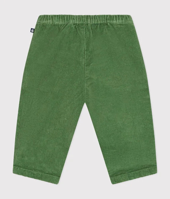 Pantalon en velours bébé- vert palmeraie (divers tailles)