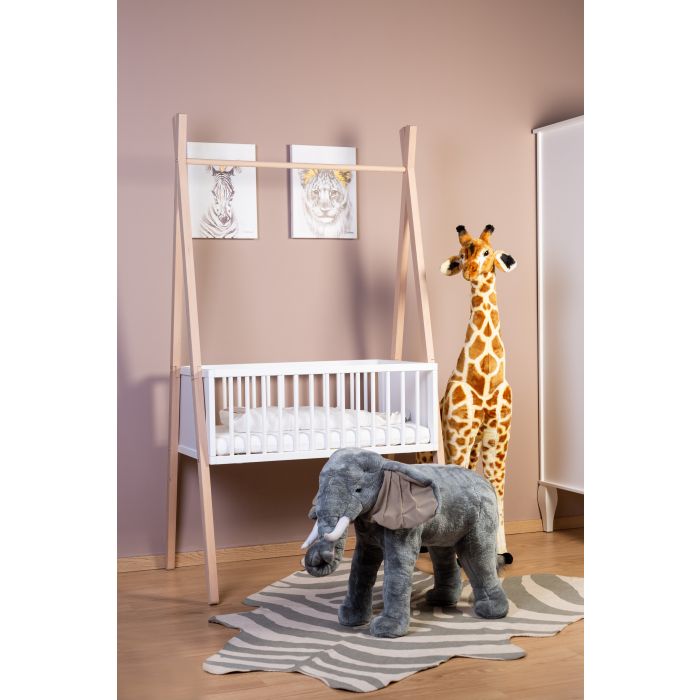 Peluche 60cm Eléphant - 77 x 33 x 55 cm - GRIS