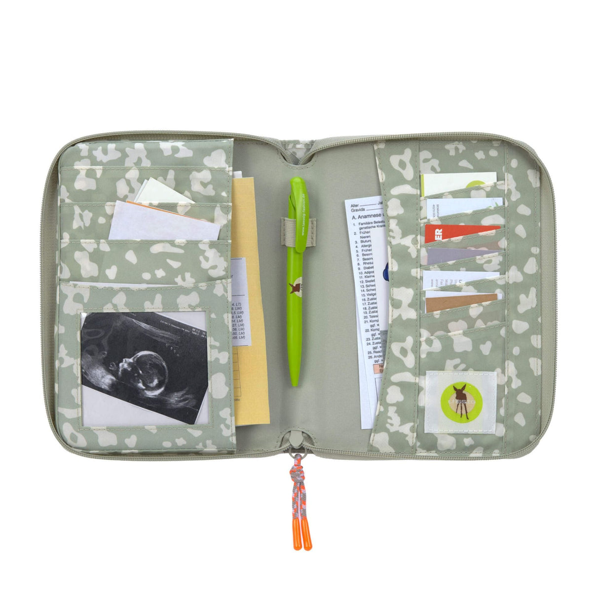 Pochette carnet de santé - Leo kaki clair - pochette