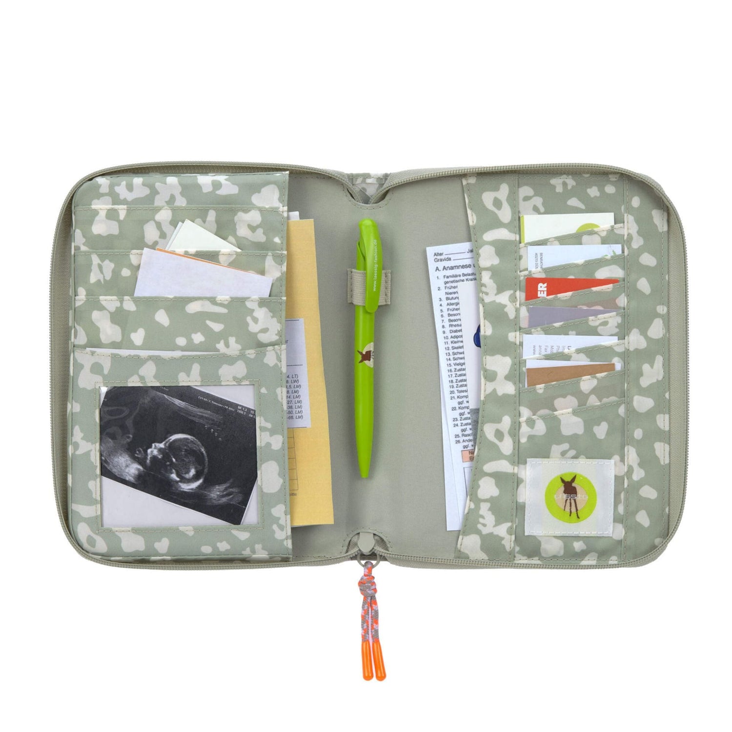 Pochette carnet de santé - Leo kaki clair - pochette