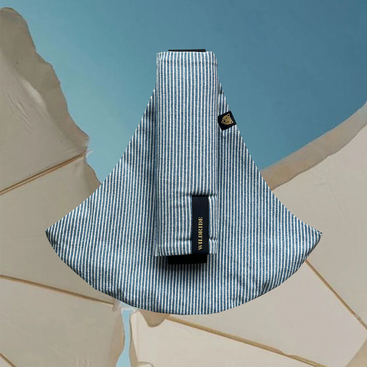 Porte-bébé en Denim Clair à Rayures Liste 