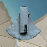 Porte-bébé en Denim Clair à Rayures Liste 