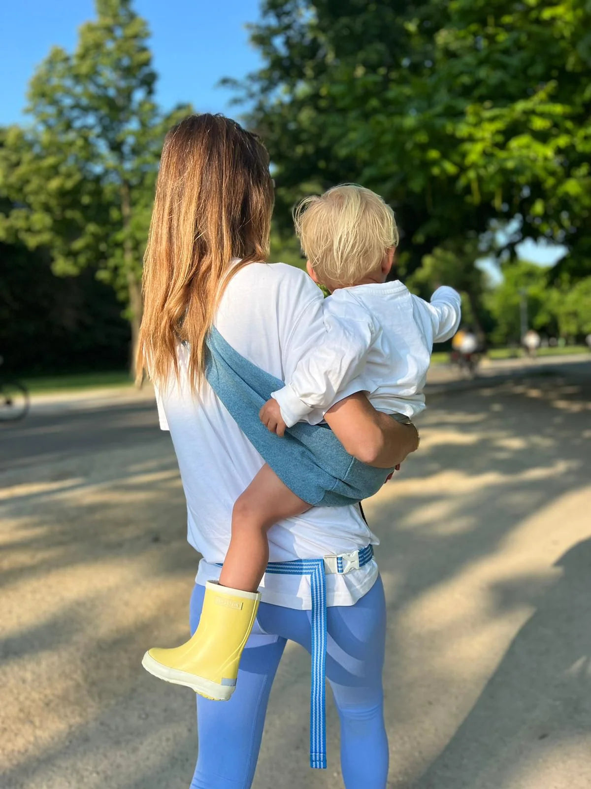 Porte enfant de 9 mois - 4 ans WILDRIDE Denim - Voyage bébé