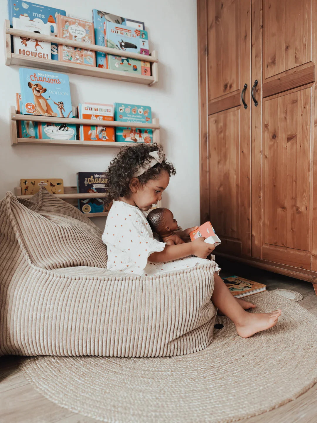 Pouf Chaise en Sucre Brun - Accessoires