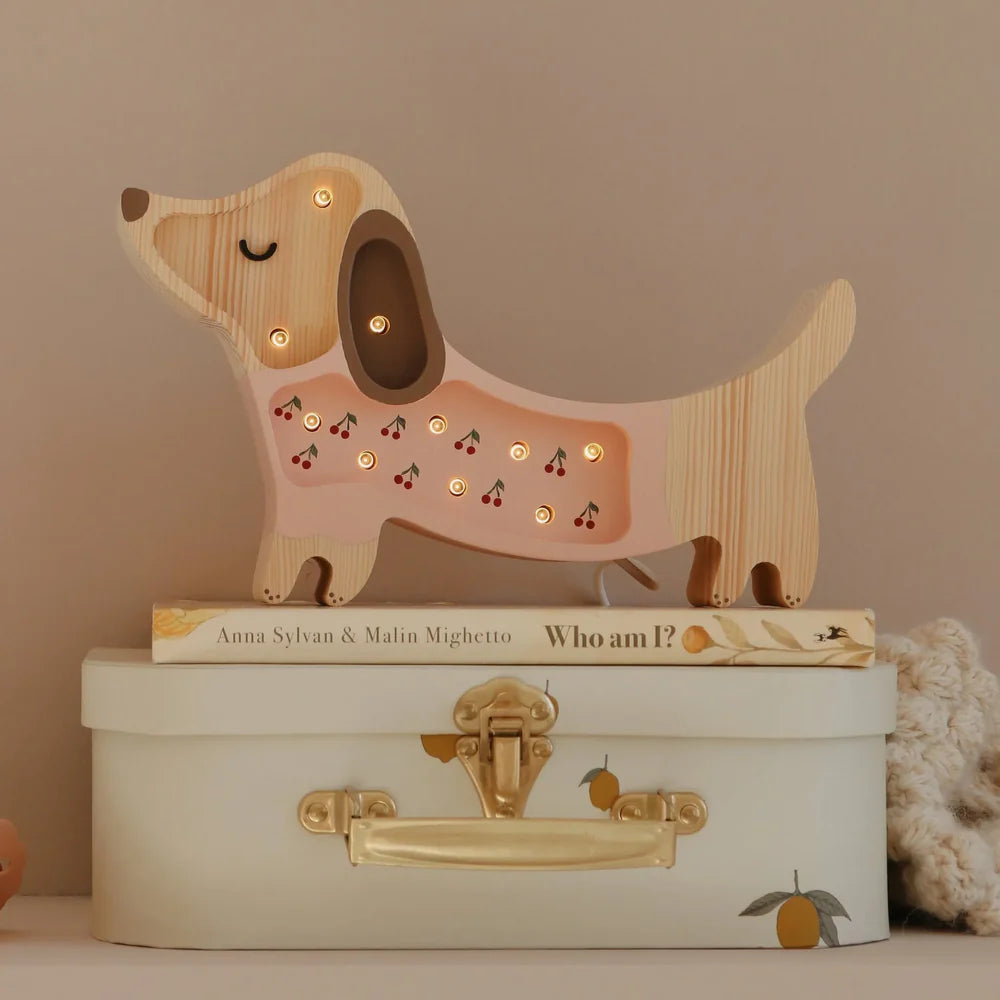 Lampe puppy mini lumières rose liste 