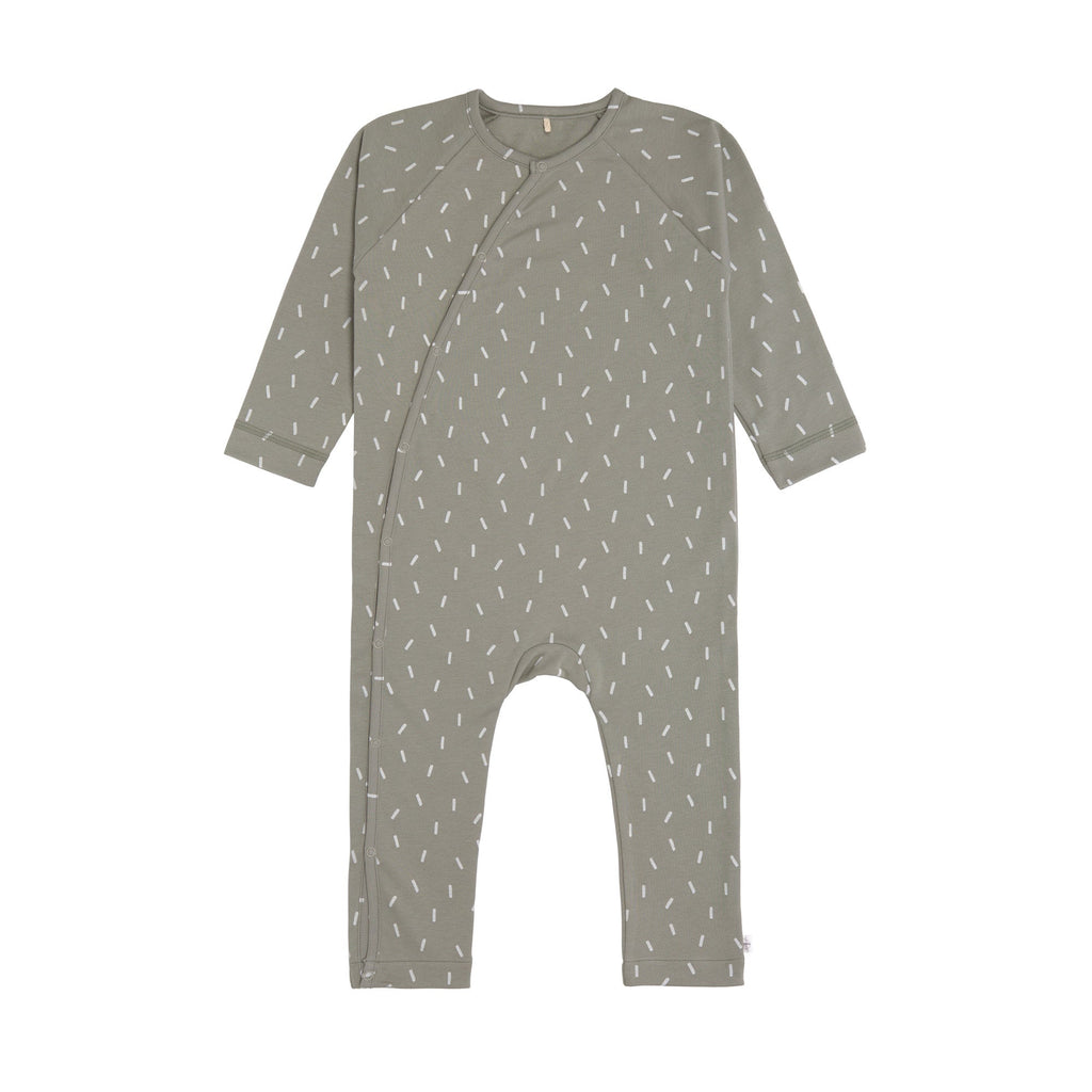 Pyjama Bébé - Coton Bio Petits Traits Olive - p