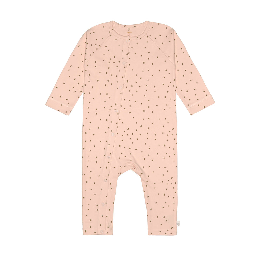Pyjama Bébé - Coton Bio Pois Rose Poudré - p