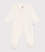Baby-Pyjama aus Baumwolle mit Kragen und Reißverschluss mit Herzchen - Pyjama-Jumpsuit