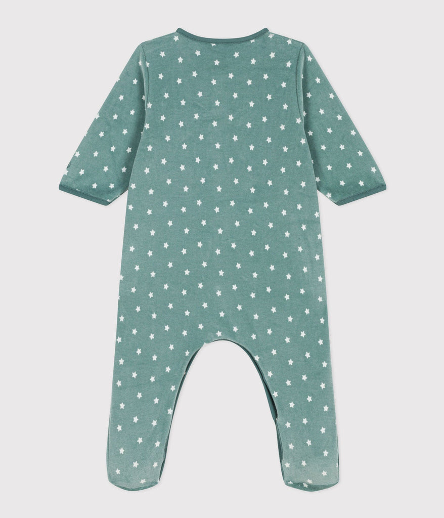 Pyjama bébé étoiles en velours - Ensemble