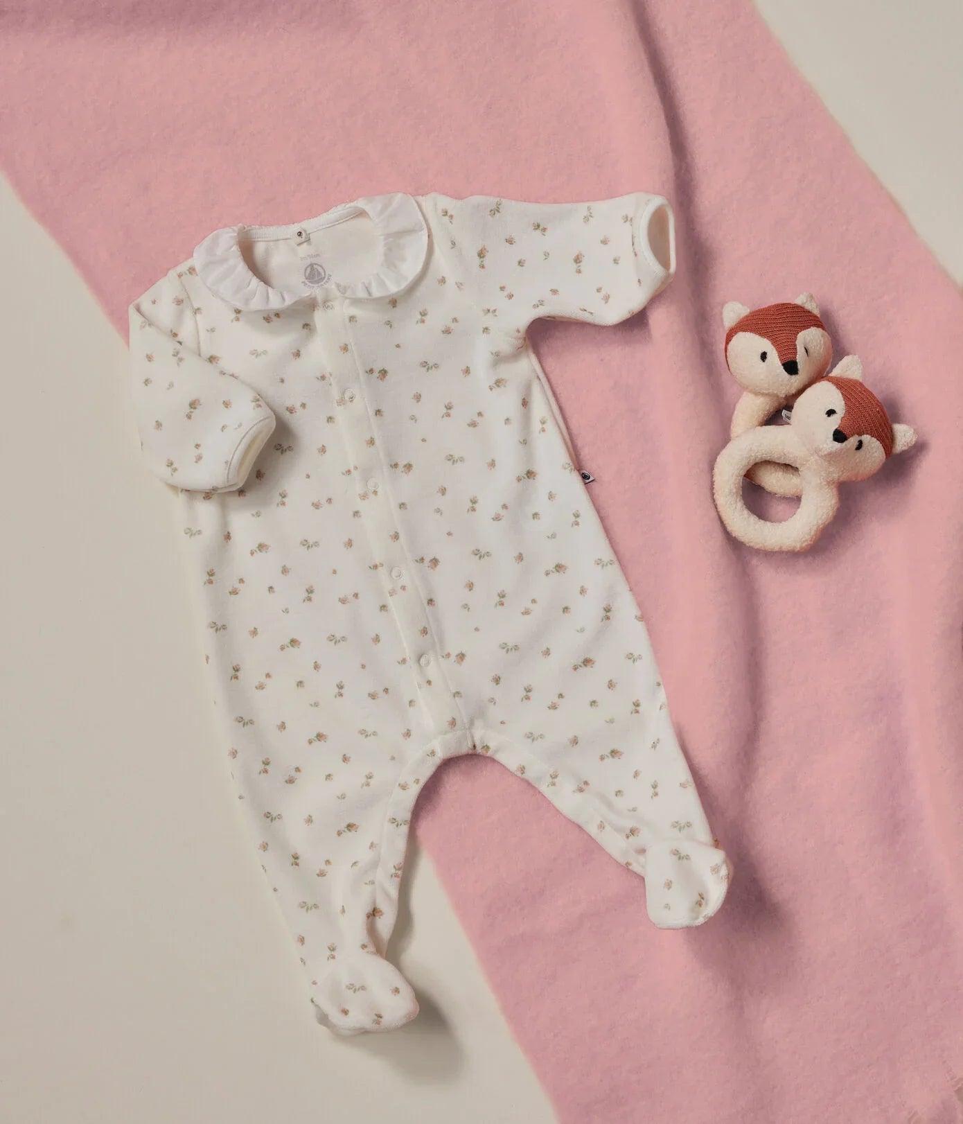 Pyjama en velours - Marshmallow/multico - Pyjama jumpsuite