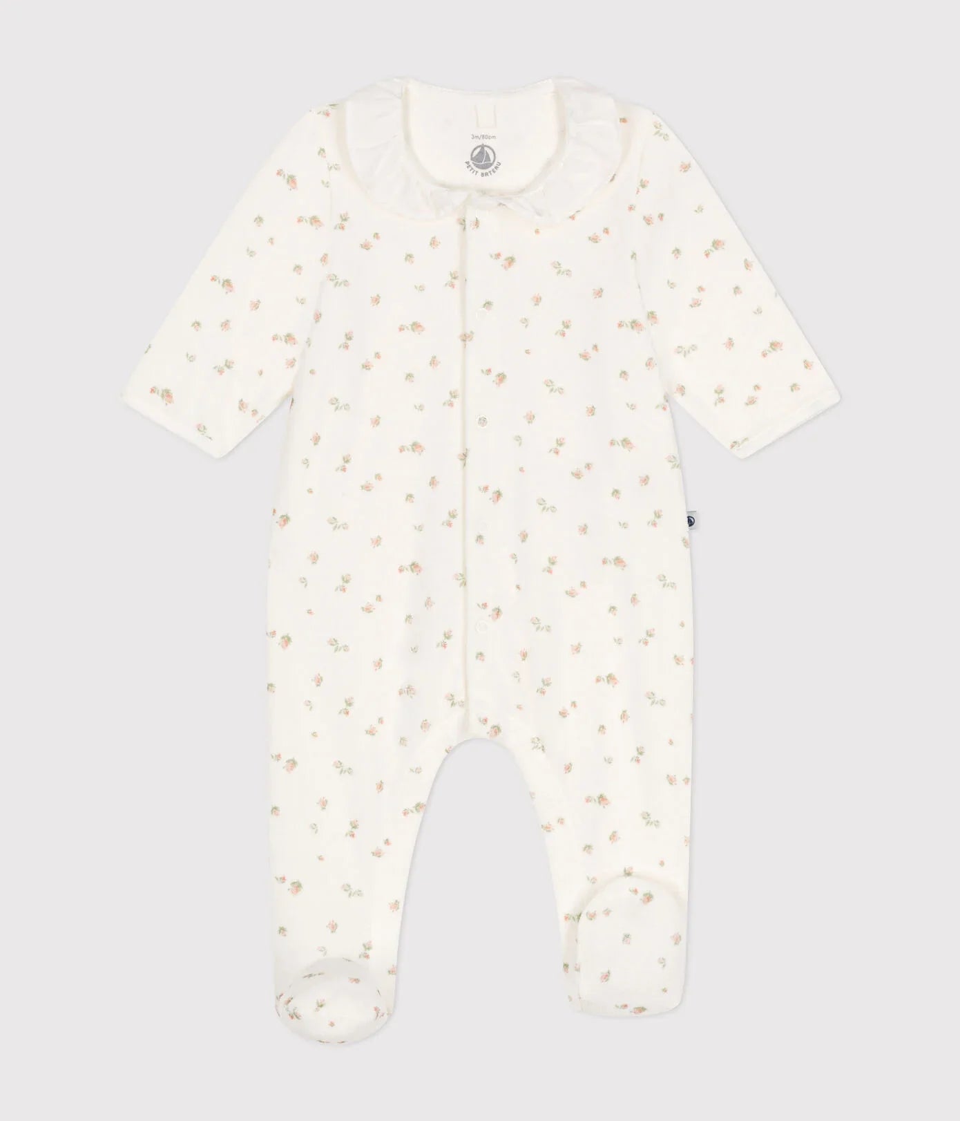 Pyjama en velours - Marshmallow/multico - Pyjama jumpsuite