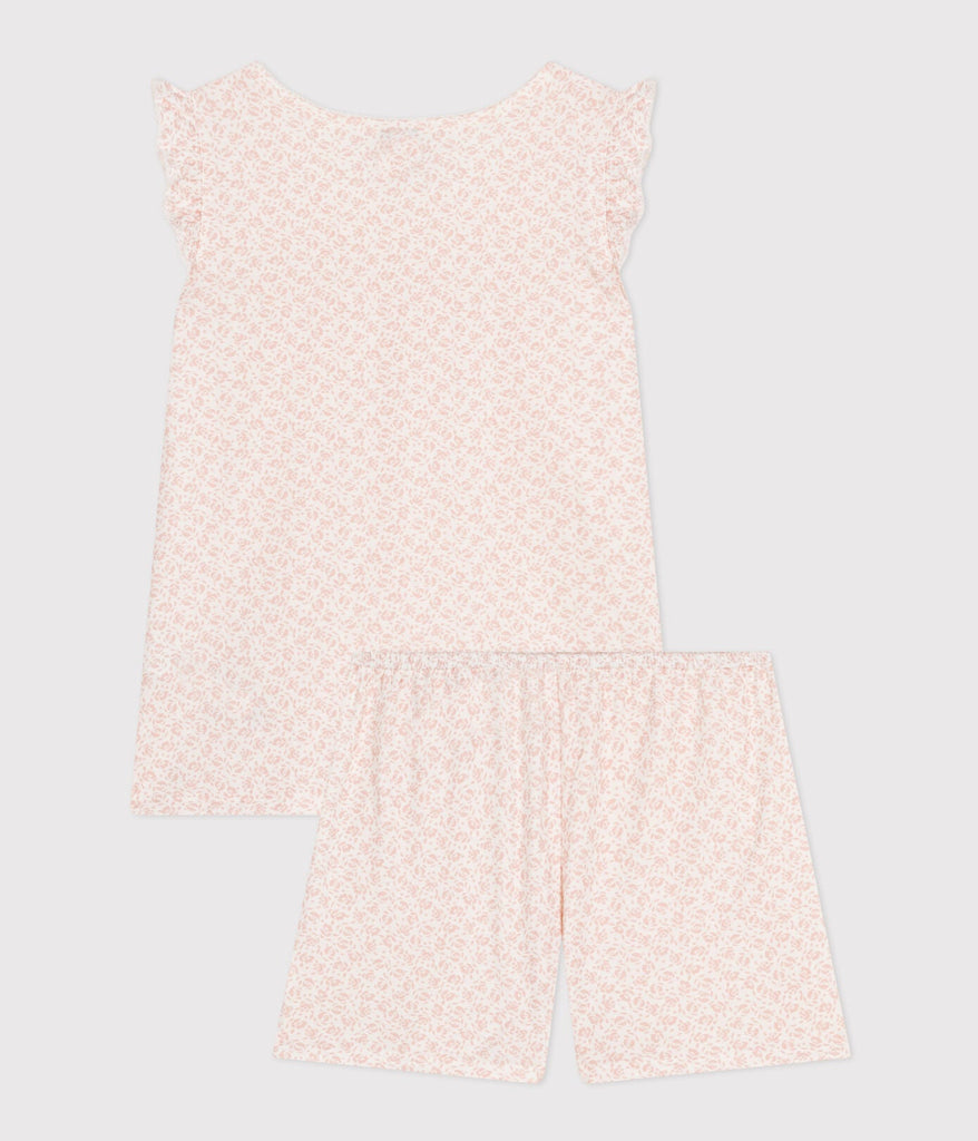 Pyjama short imprimé fleur en coton - 2 ans