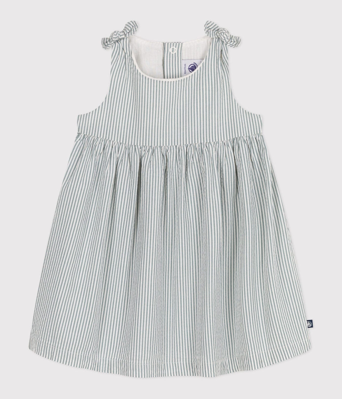 Robe bébé en coton sans manches rayée (tailles 6m - 36m)