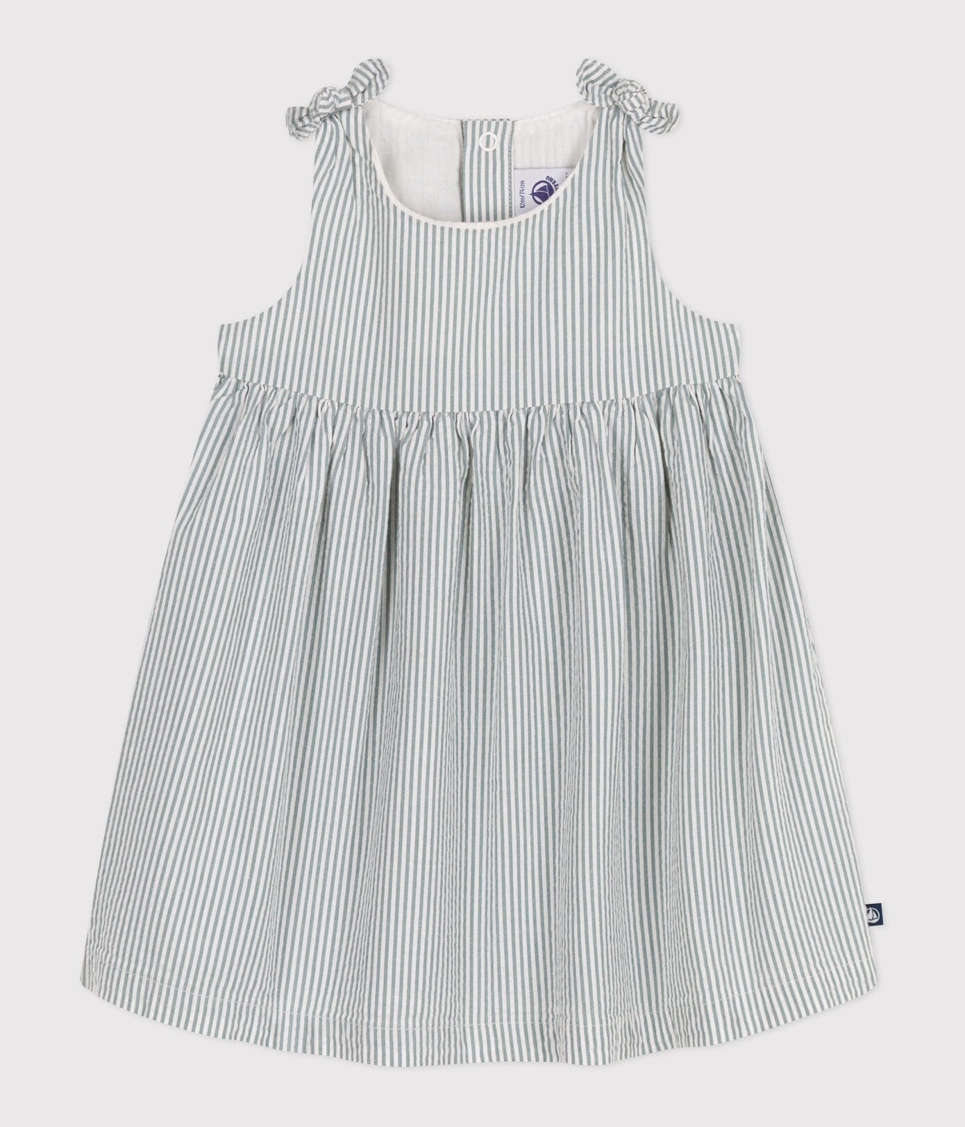 Robe bébé en coton sans manches rayée (tailles 6m - 36m)