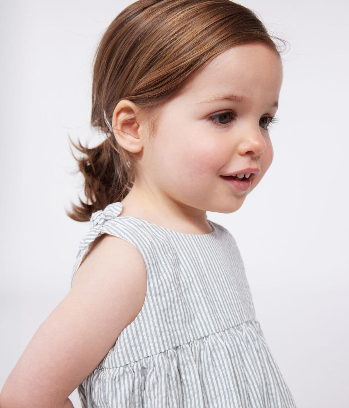 Robe bébé en coton sans manches rayée (tailles 6m - 36m)