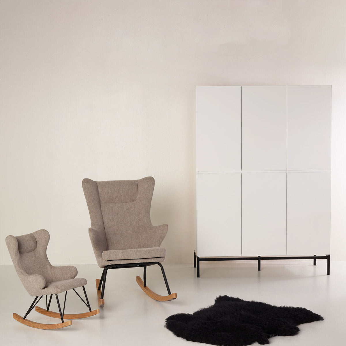 Rocking Kids Chair De Luxe - Sand Grey - Parc