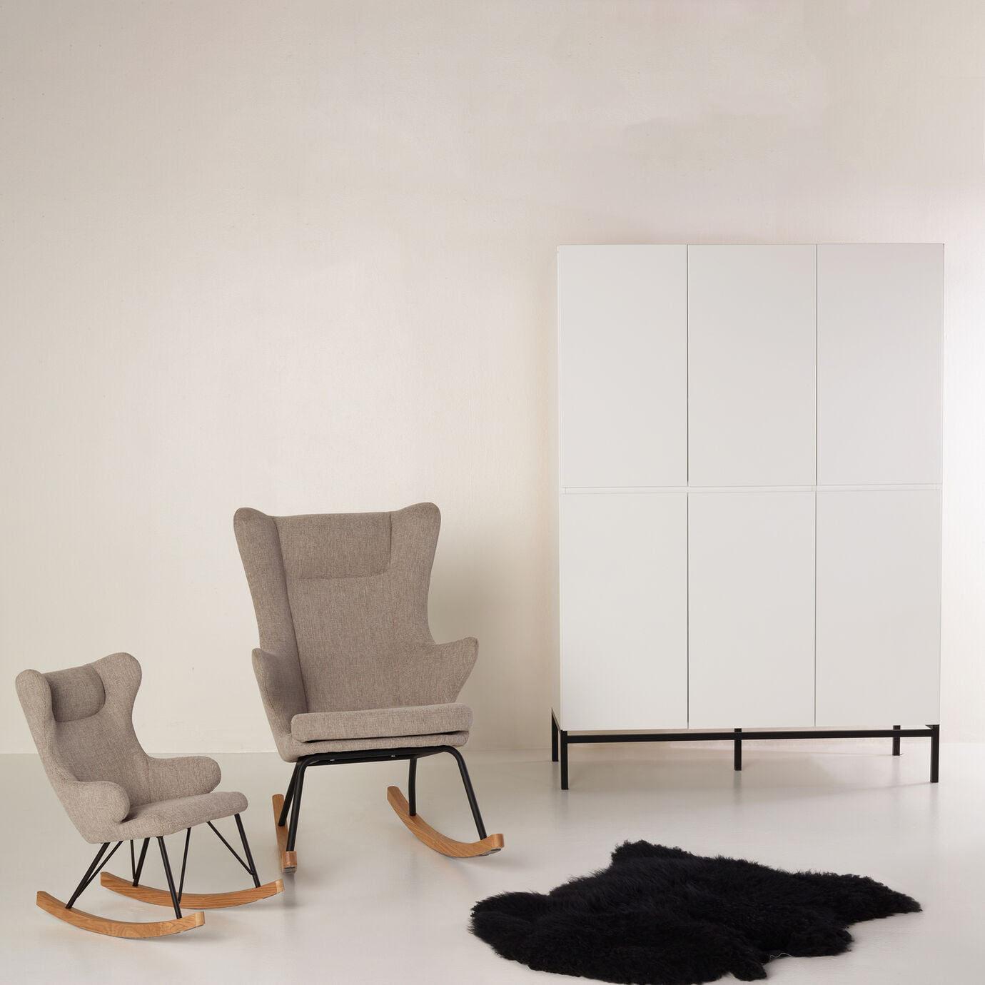 Rocking Kids Chair De Luxe - Sand Grey - Parc