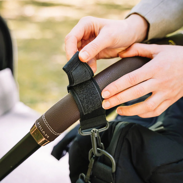 Sac à langer matelassé - noir liste 