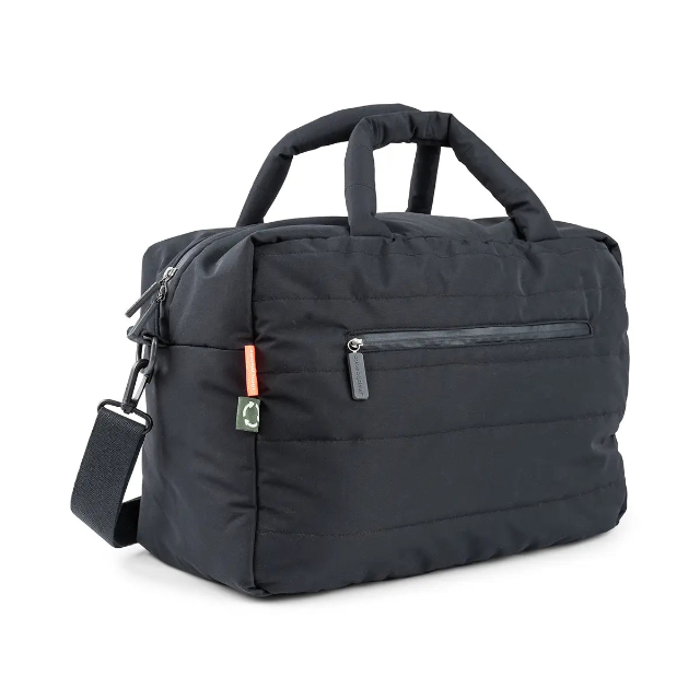 Sac à langer matelassé - noir liste 