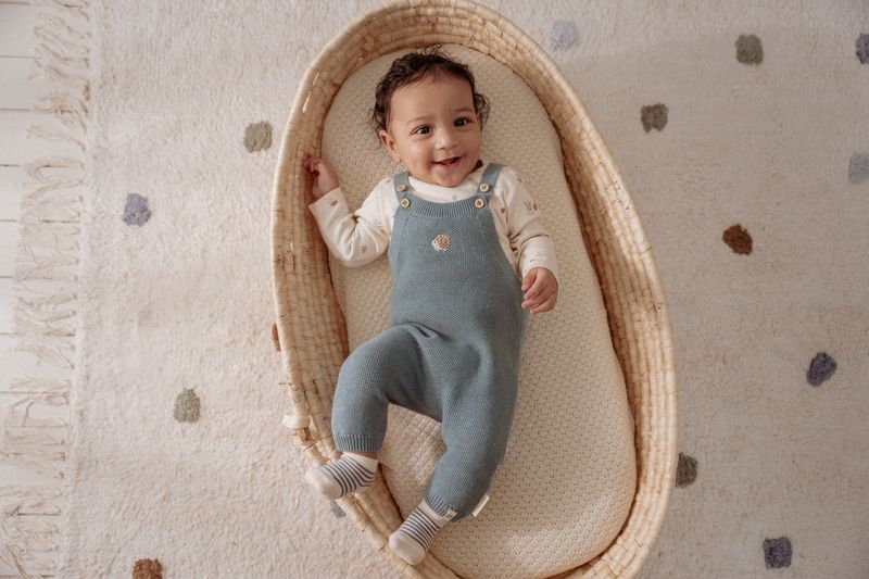 Salopette en Tricot - Baby Blue (tailles 50-74) - Salopette