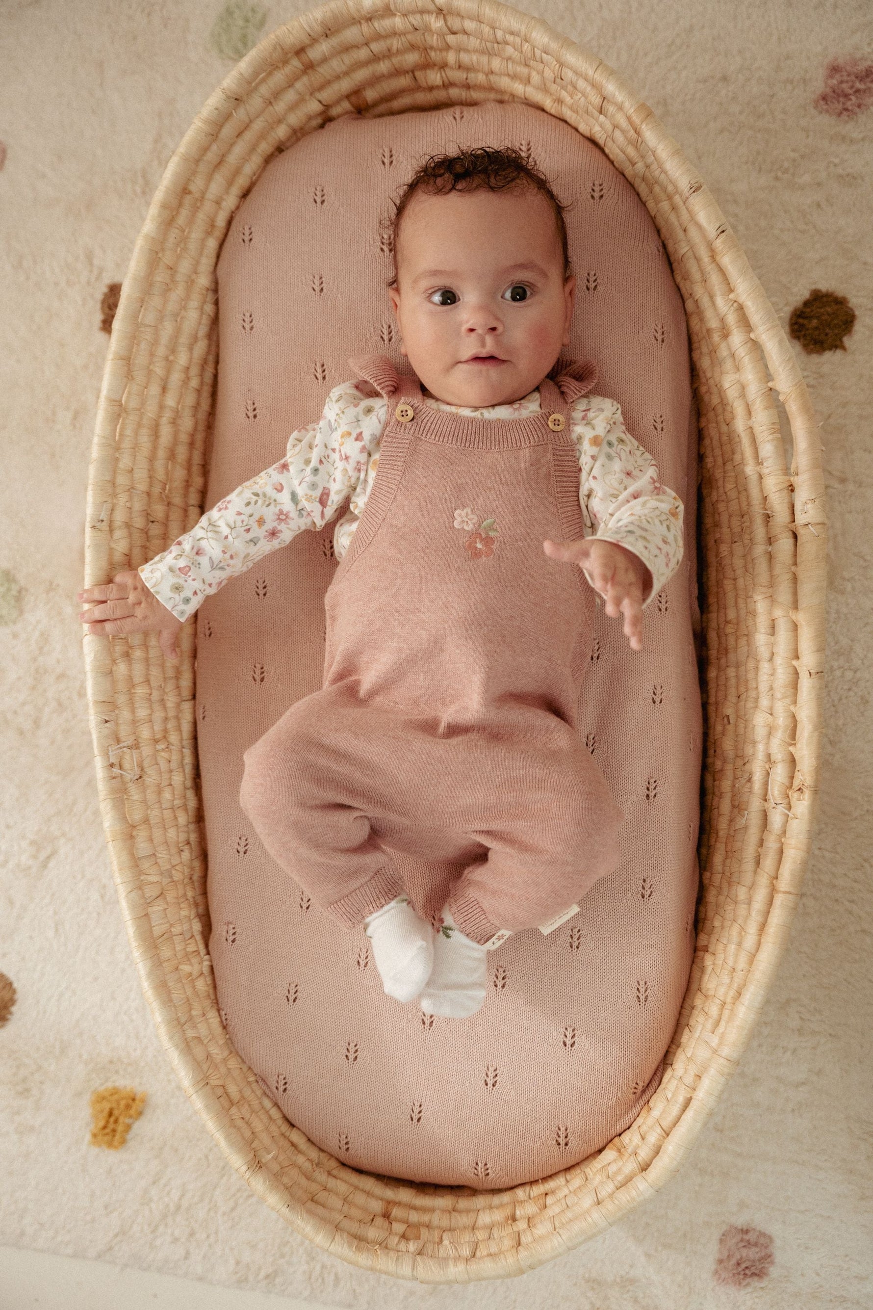 Stricklatzhose – Fairy Pink (Größen 50–74)