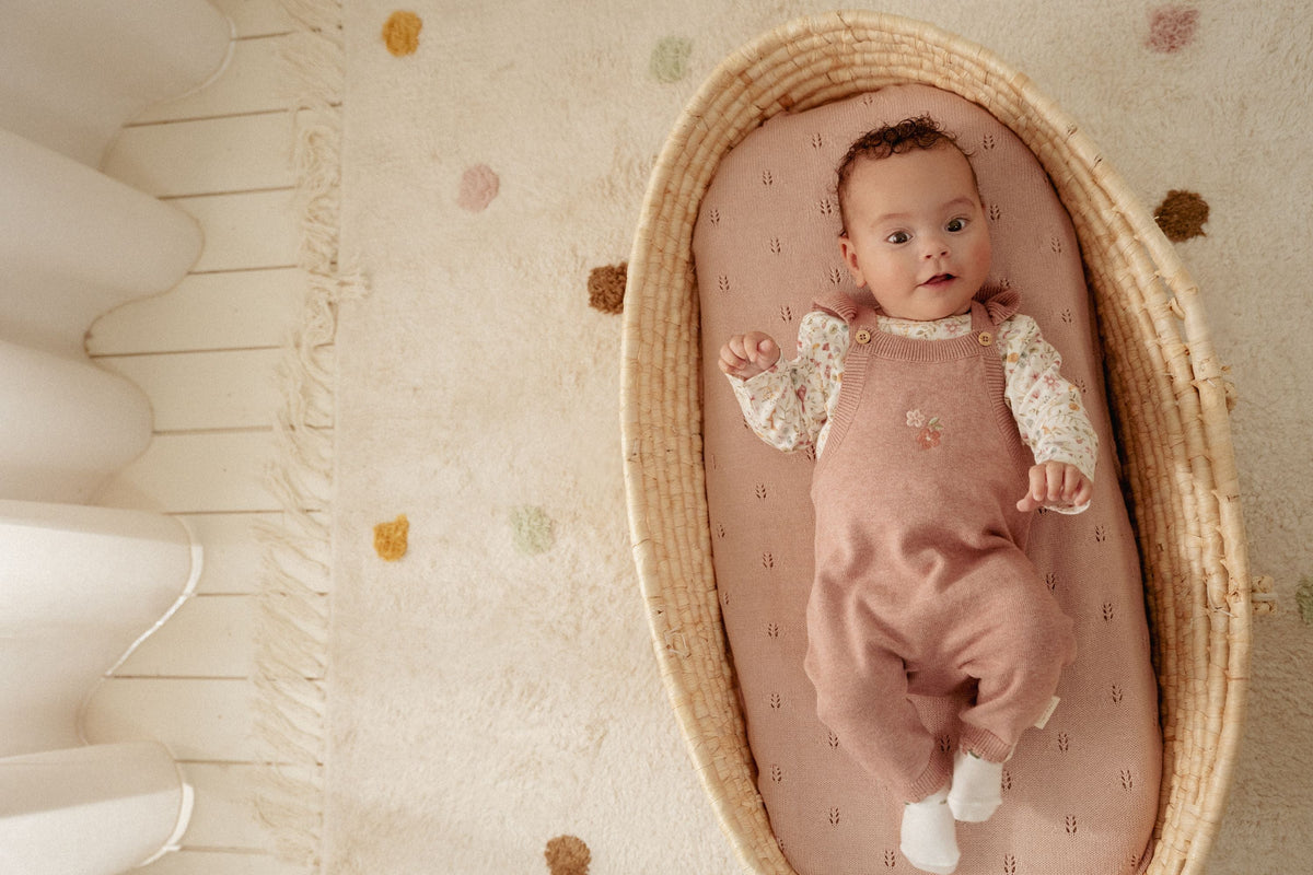 Stricklatzhose – Fairy Pink (Größen 50–74)