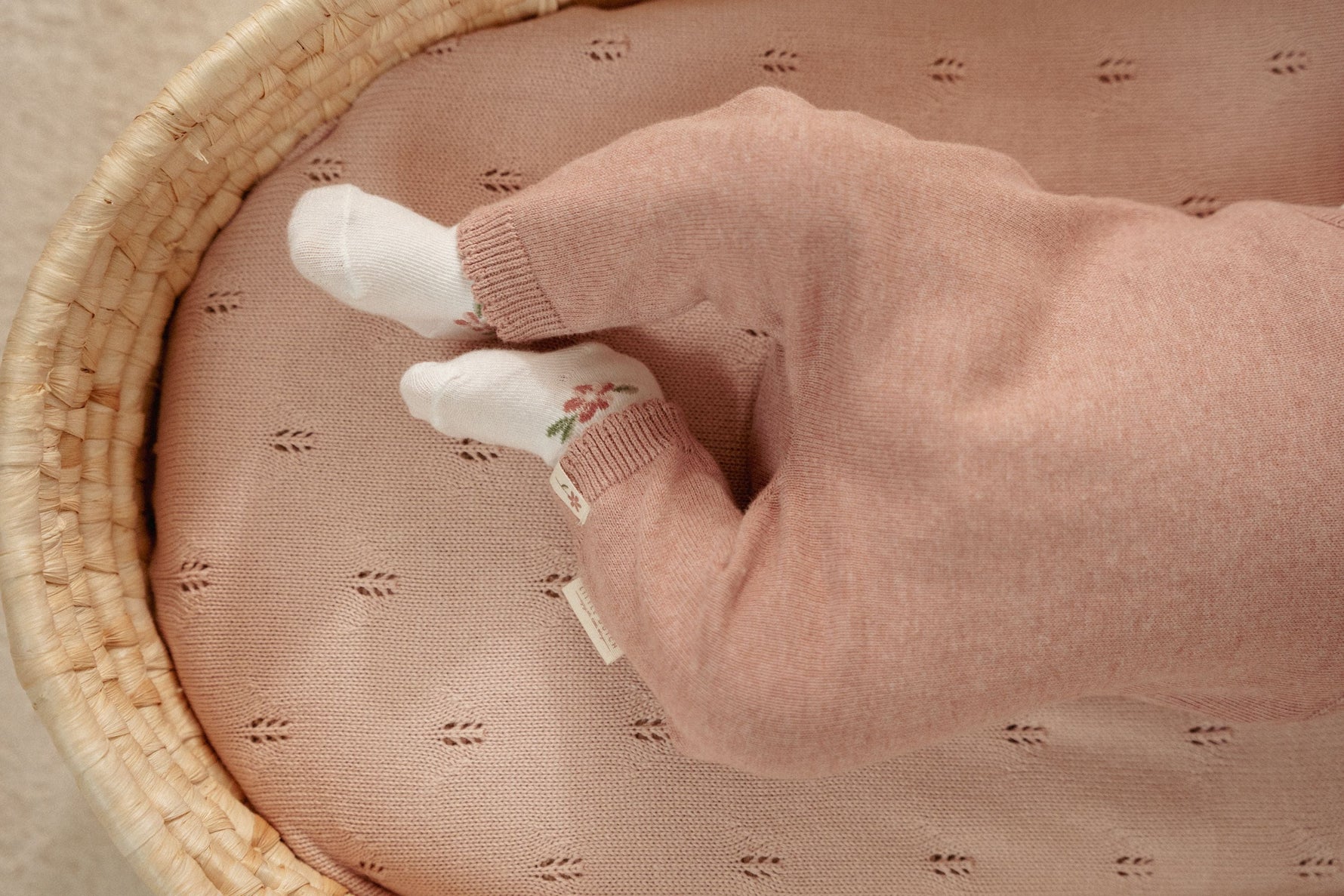 Stricklatzhose – Fairy Pink (Größen 50–74)