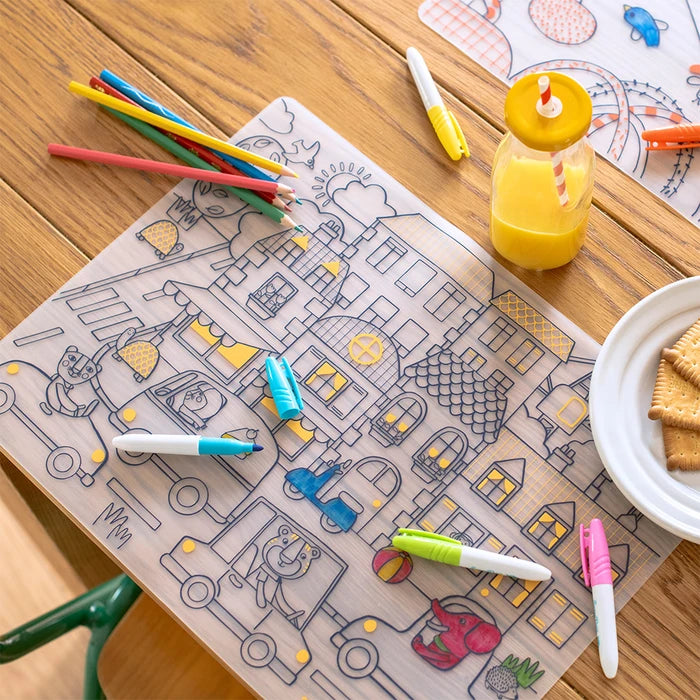 Set en silicone à colorier + 5 feutres - Les Popipop