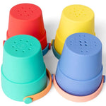 Set de 4 seaux empilables - jouet bain