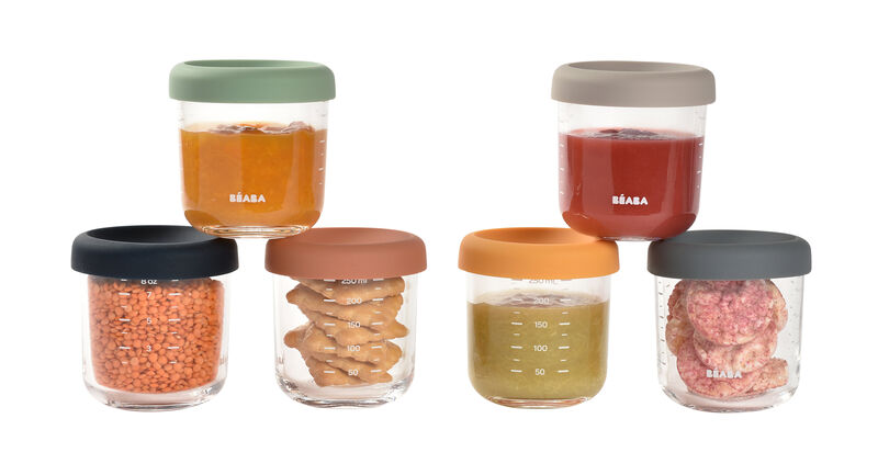 Set de 6 petits pots en verre Béaba 250 ml - Alimentation