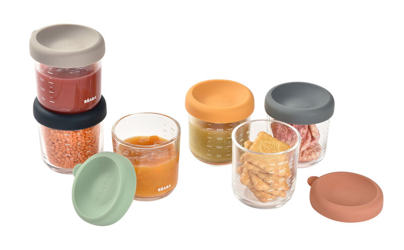 Set de 6 petits pots en verre Béaba 250 ml - Alimentation