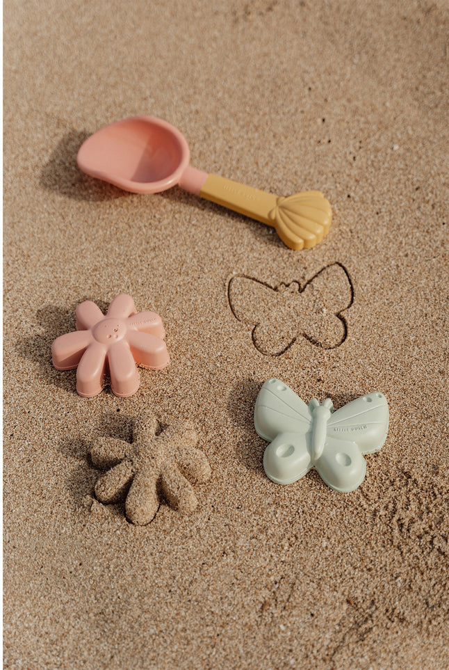 Set de plage pelle et moules à sable - Flowers &