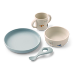 Set de Vaisselle en silicone Vivi - Aviator / Ecru