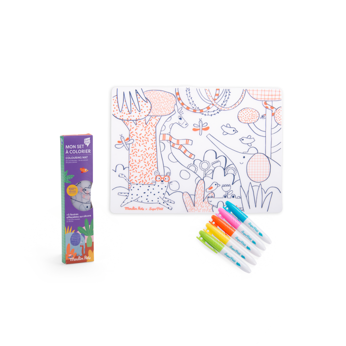 Silikon-Malset + 5 Filzstifte – Aktivitätsspielzeug