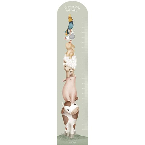 Sticker mural carte de croissance Little Farm liste 