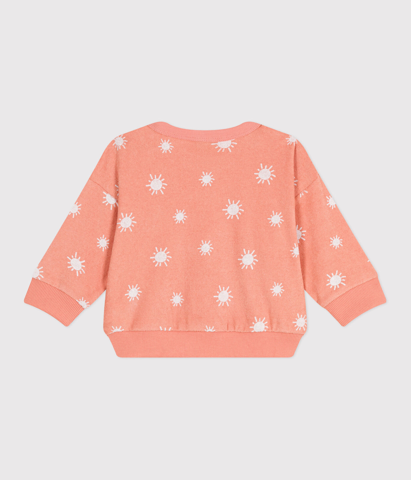 Sweat en coton éponge - imprimé soleils (divers tailles)