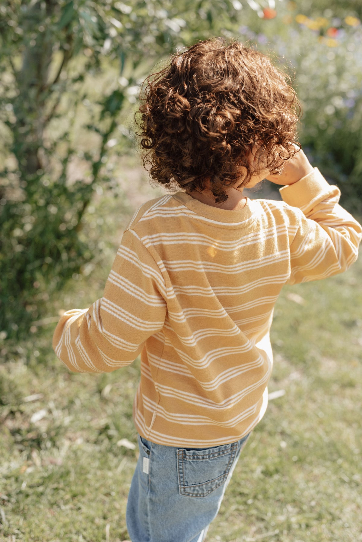 Sweatshirt Yellow Stripe (Größen 74-104) – Little Dutch