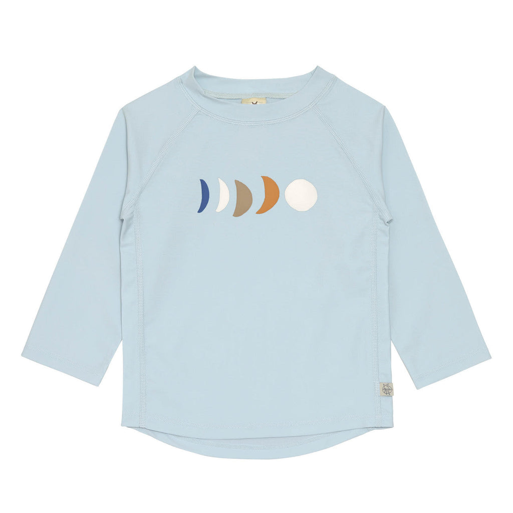 T - shirt anti - UV manches longues enfants - Lune bleu